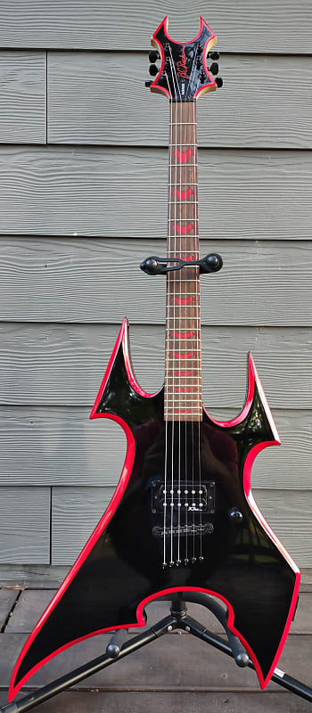 B.C. Rich Son of Beast " Avenge"  2001 Black with Red bevel Metal Monster Guitar! amazing image 1