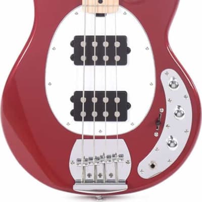 Sterling StingRay Ray4HH 4-String Bass Guitar, Candy Apple Red image 2