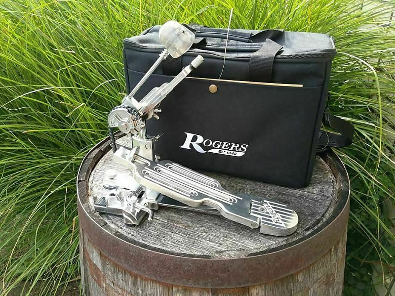 Rogers DynoMatic Single Bass Drum Kick Pedal with Case / Bag Reverb