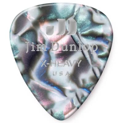 Dunlop Abalone Celluloid Guitar Picks 12 Pack - Extra Heavy