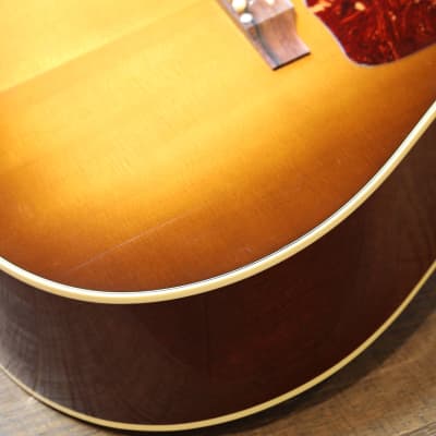 2007 Gibson Custom Shop Ren Ferguson Masterbuild J-45 Quilted Mahogany Custom Acoustic/ Electric Guitar Honey Burst w/ Double Pickguard + COA OHSC image 6