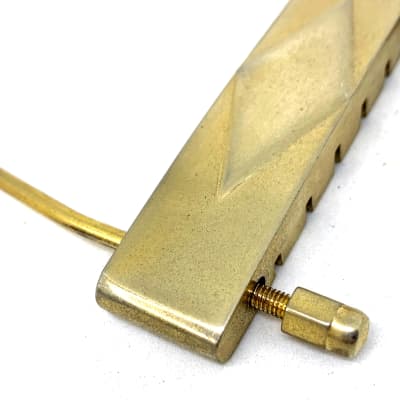 GuitarSlinger Parts Aged Gold Long Diamond Trapeze Tailpiece For Gibson Archtop Guitars L-50 L48 ES- image 7