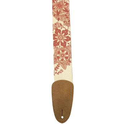 Henry Heller 2in Guitar Strap Cotton Flower David Hale Tattoo Art HDHCP image 3