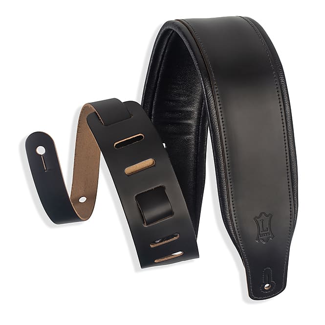 Levy's Favorite Padded Leather Black Guitar Strap M26PD-BLK image 1