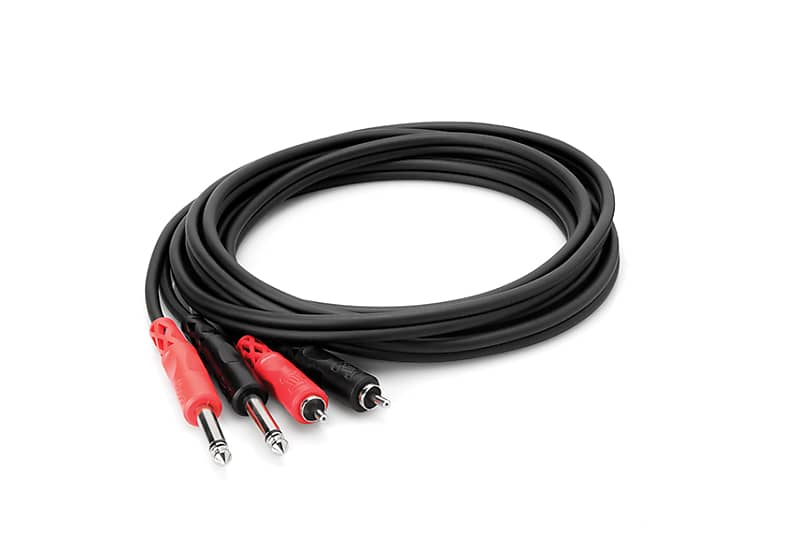Hosa CPR-201 Dual 1/4" TS to Dual RCA Cable - 1m (2.2ft) image 1