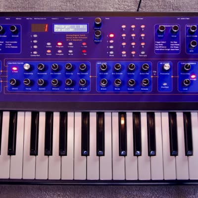 Dave Smith Instruments Poly Evolver PE 61-Key 4-Voice Polyphonic Synthesizer 2010 - 2013 - Blue with Wood Sides