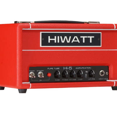 Hiwatt Hi-5 Amplifier Head - World Red Head Day Exclusive - Limited Red Tolex image 3