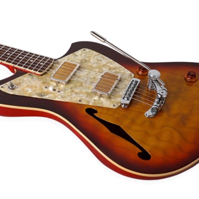 Immagine Rufini Guitars Montefalco Custom 2022 Cherry Burst w/ light aging, Quilted Maple top. NEW (Authorized Dealer) - 4