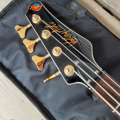 Used Valley Arts California Pro Electric Bass Guitar w/ Fender Gig Bag! Rare Blue Finish, EMG Pickups! image 4
