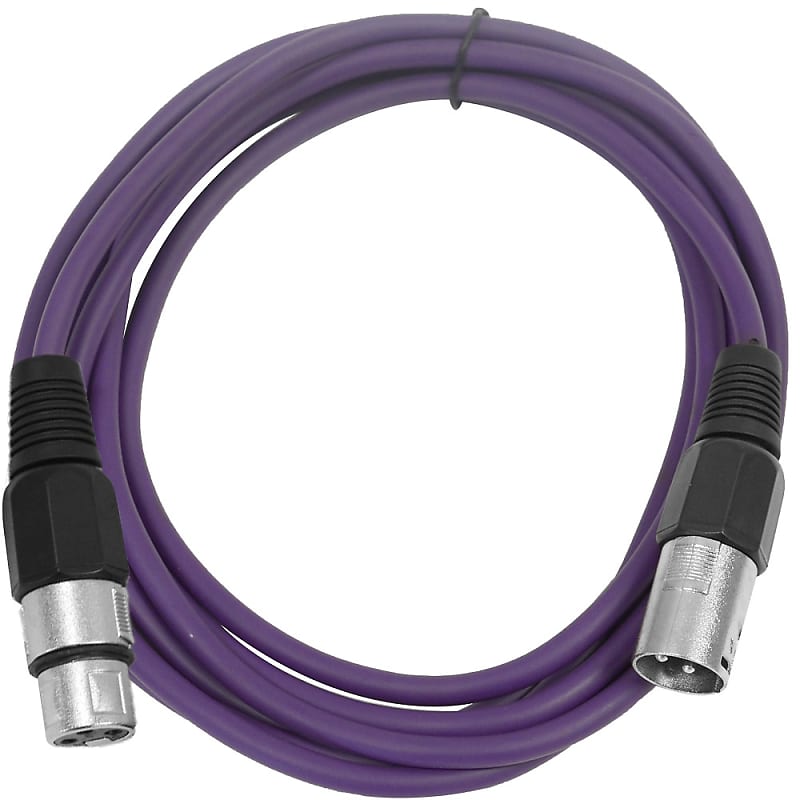 SEISMIC AUDIO Purple 10' XLR Microphone Cable - Patch image 1