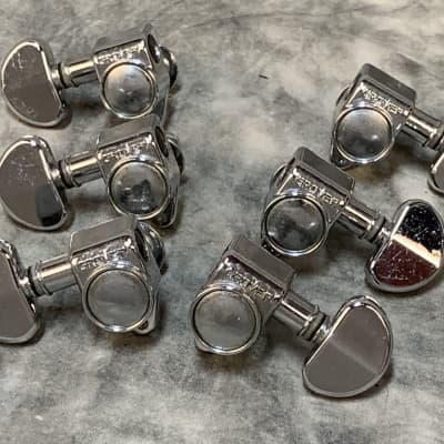 Grover 3 x 3 Tuners  Chrome Vintage image 1