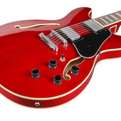 Ibanez AS7312-TCR Artcore 12-String Semi-Hollow - Transparent Cherry image 3