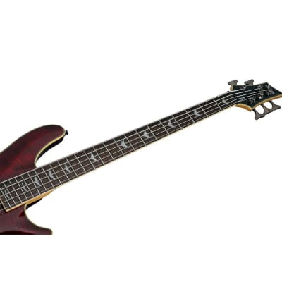 Schecter Omen Extreme-5, 5-String Bass Left Handed Black Cherry image 6