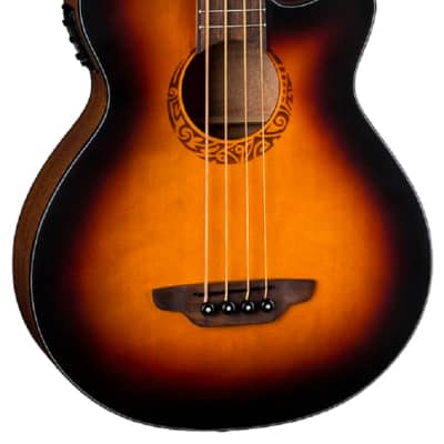 Luna Tribal Acoustic / Electric Bass 34 Inch Scale TSB image 13