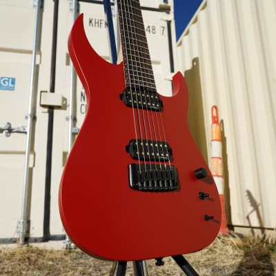 Schecter USA CUSTOM SHOP Keith Merrow KM-7 Stage Red Satin 7-String Electric Guitar w/ Case (2024) image 9