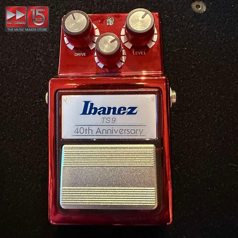 Ibanez 40th Anniversary TS9 Tube Screamer Effects Pedal Red