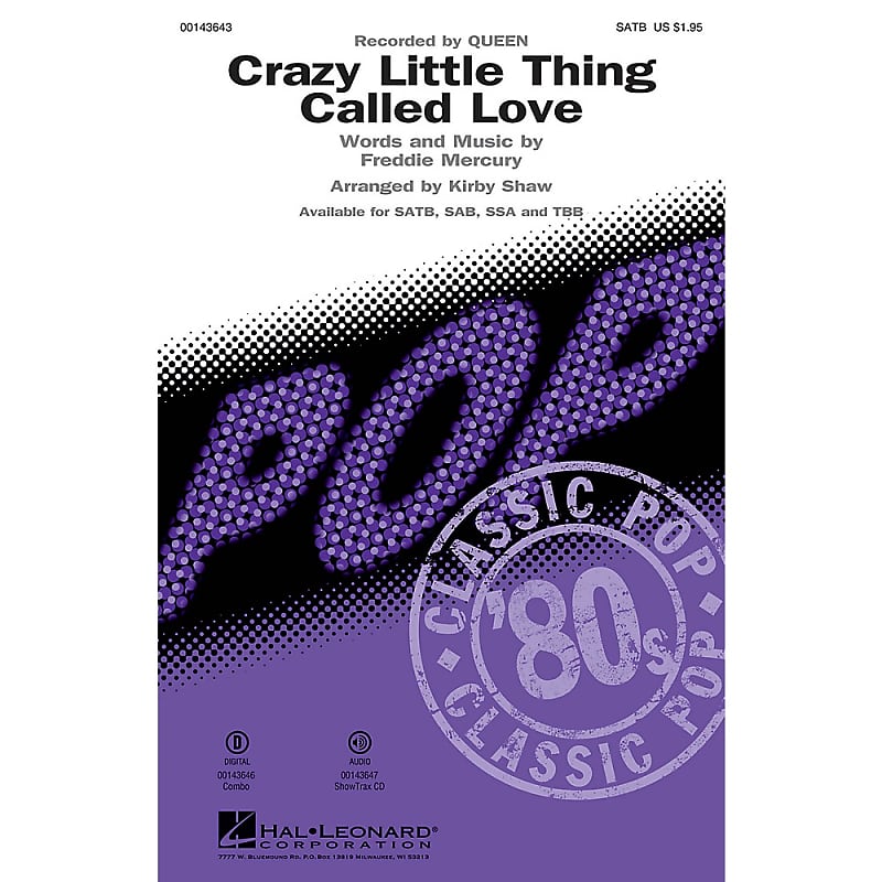 Hal Leonard Crazy Little Thing Called Love SATB by Queen Reverb