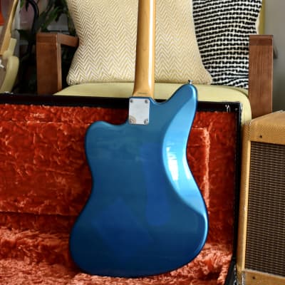 1997 Fender Japan O-Serial JM66 ’62 Reissue Jazzmaster Lake Placid Blue w/Matching Headstock CIJ Offset image 14