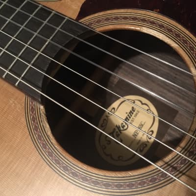 Takamine NP-65C classical electric guitar 1993 Natural solid cedar and rosewood guitar Japan very good with hard case image 8