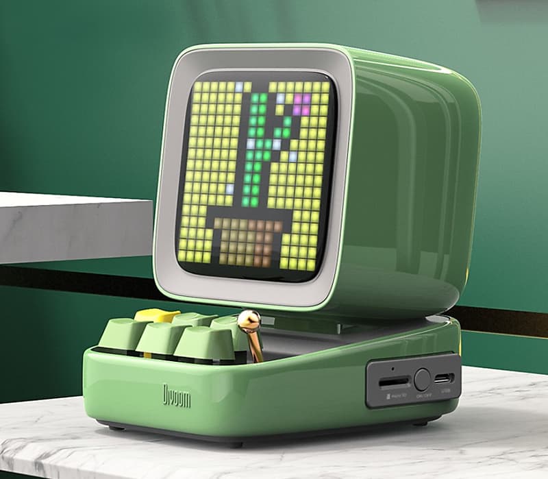 Smart Retro Pixel-Art Bluetooth Portable Speaker / Alarm Clock + Apps image 1