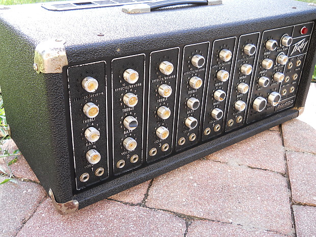 Vintage Peavey Series 400, PA-400 Mixer Head, 6 Channel