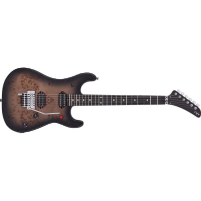 EVH 5150 Series Deluxe Poplar Burl Electric Guitar, Ebony Fingerboard, Black Burst image 2