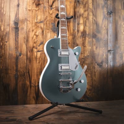 Gretsch G5230T-140 Electromatic 140th Double Platinum Jet with Bigsby, Laurel Fingerboard - Two Tone Stone Platinum / Pearl Platinum image 2