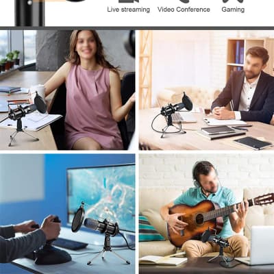 ELEGIANT EGM-04 Computer Microphone USB Wired Condenser Gaming Microphone with Tripod Stand image 8