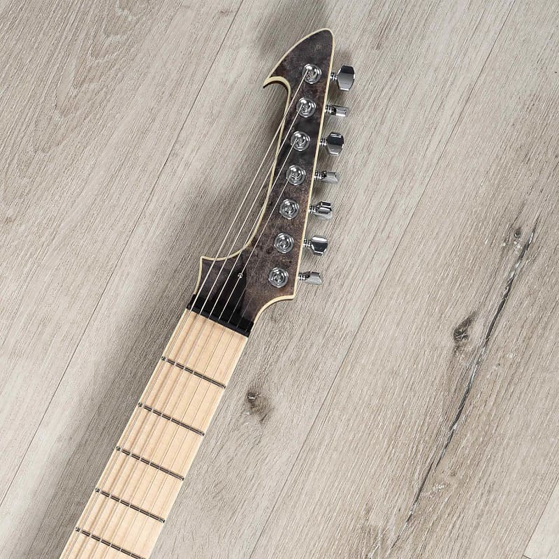 Skervesen Raptor 7 7-String Baritone Guitar, Poplar Burl Custom 