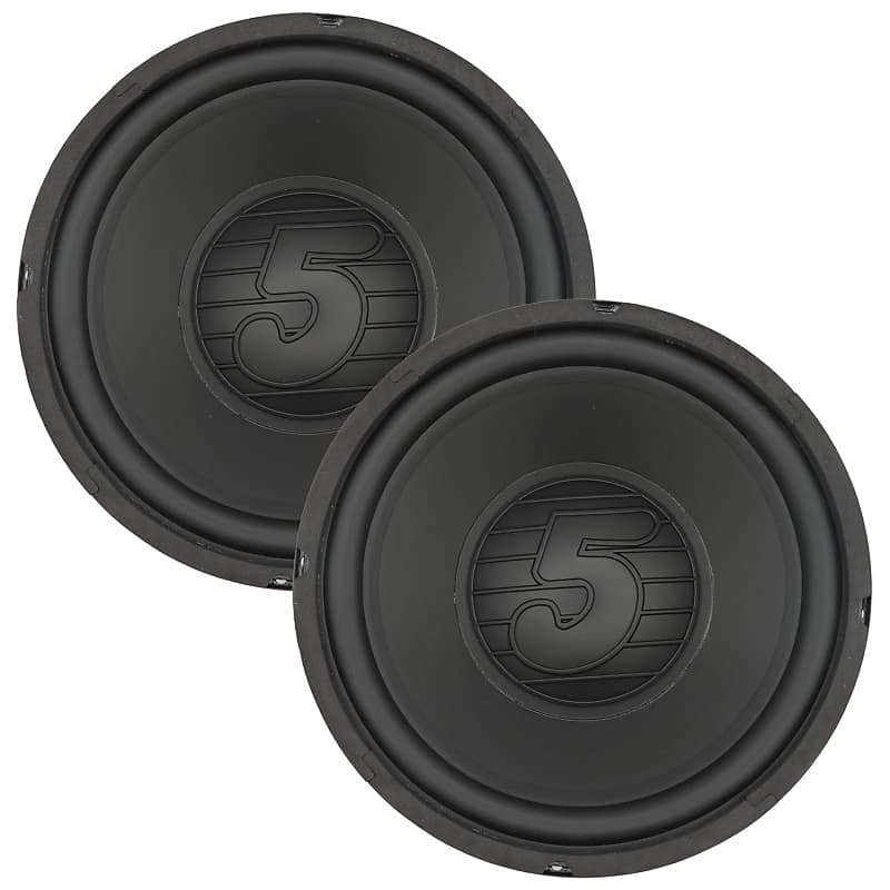 5 Core 8 Inch Woofer Pair 200W Car Subwoofer 4Ohm Replacement Deep Sub w Poly Cone