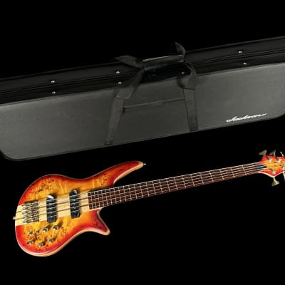 2021 Jackson Pro Series SBP V Spectra Burl Top 5-String Bass ~ Transparent Cherry Burst image 11