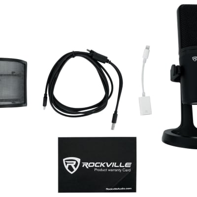 Rockville ROCK-STREAM PRO USB Microphone iPhone/Smartphone/iPad/Tablet Mic