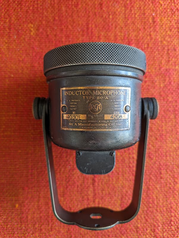 RCA 50A 1930s Inductor Mic with cable Reverb