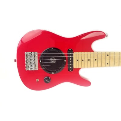 Zenison Kids 30" Electric Guitar Youth Combo 5W Amp Gig Bag Solid Body Gloss RED image 2