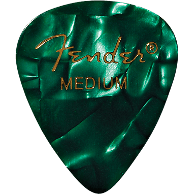 Fender 351 Medium Green Moto Pick Pack (12 Pack) image 1