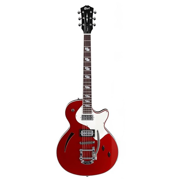Cort Sunset I CAR Single Cutaway Semi-Hollow with Bigsby Candy Apple Red image 1