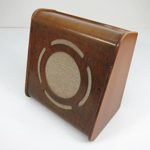 Vintage RCA 1950s Speaker Cabinet with 12" Utah Co Ax G12J3 Brown Birch Finish Original Grill Cloth image 5