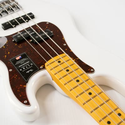 Fender American Ultra Precision Bass - Arctic Pearl with Maple Fingerboard image 6