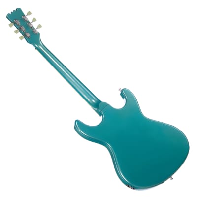 Eastwood Guitars Sidejack DLX - Metallic Blue - Deluxe Mosrite-inspired Offset Electric Guitar - NEW! image 6