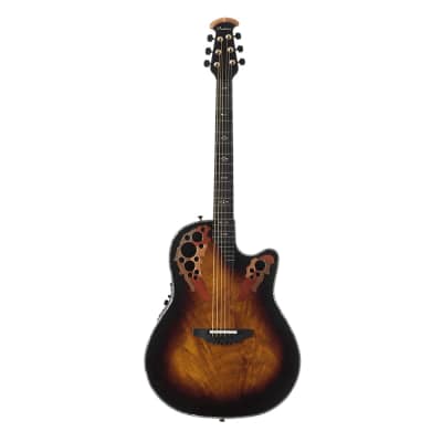 Ovation Elite Plus Contour Acoustic / Electric Guitar Okume Feather C2078AXP-AF image 2