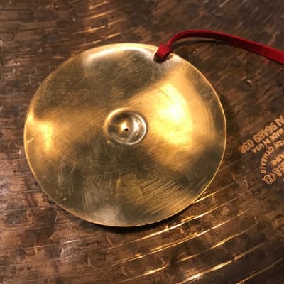 Zildjian Metal Cymbal Ornament w/ Stamp and Hanger Great Drummer Gift image 3