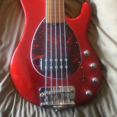 Ernie Ball Music Man USA Sterling 5H Fretless Candy Red image 1