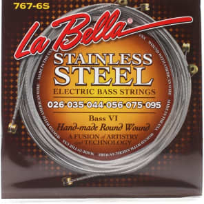 La Bella 767-6S Stainless Roundwound Bass VI Strings - .026-.095 image 5