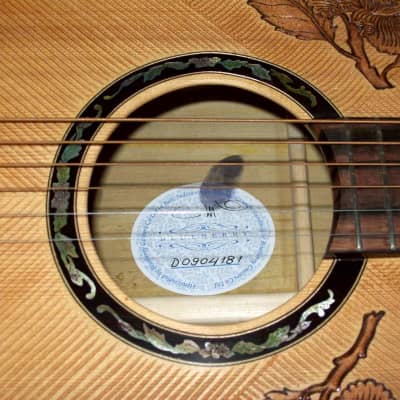 Blueberry Handmade Acoustic Guitar Dreadnought Floral Motif built to Order image 10