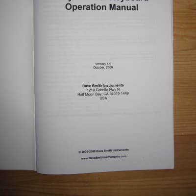 2009 owners manual Sequential Poly Evolver synthesizer Dave Smith Instruments image 3