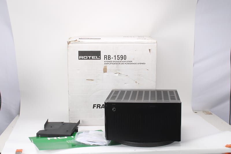 Rotel RB-1590 800-Watt Stereo Power Amplifier With Rack Ears, Box, and Manual  			