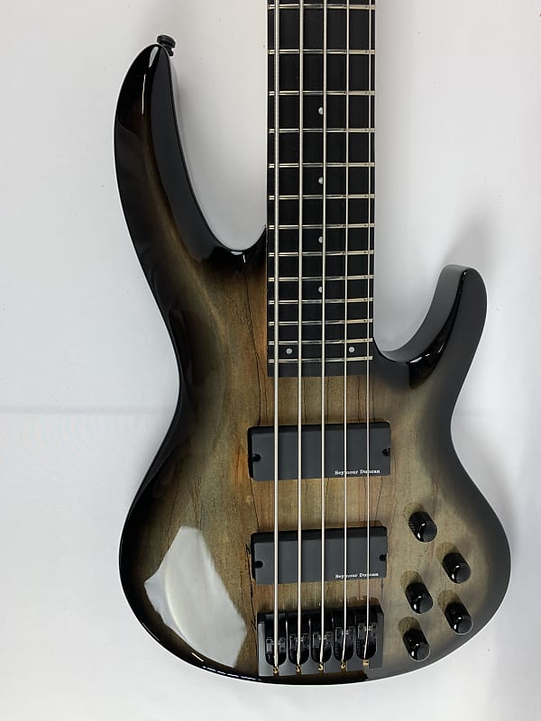 ESP E-II BTL-5 Black Natural Burst 5-String Electric Bass Guitar + 