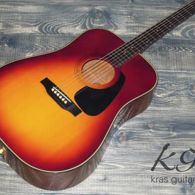Morris MD-502 Dreadnought 1991 Sunburst | Reverb