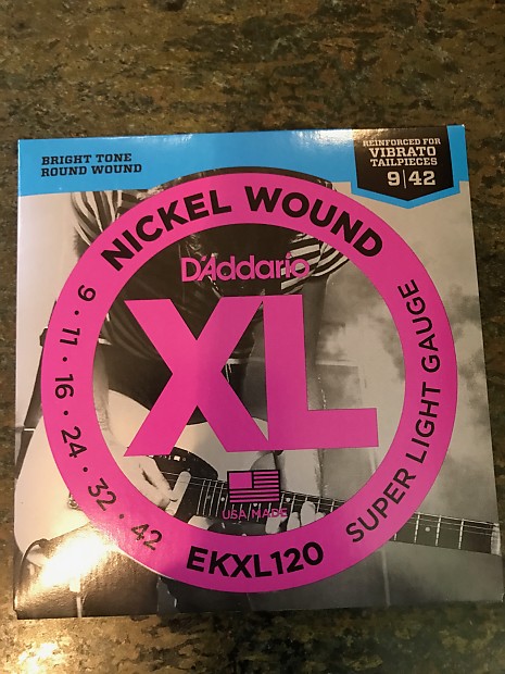 D'Addario EKXL120 Nickel Wound Electric Guitar Strings Super Light Reinforced 9-42 image 1