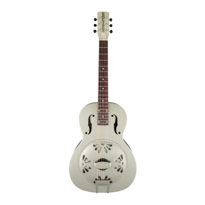 Gretsch G9201 Honey Dipper Round-Neck, Brass Body, and Padauk Fingerboard 6-String Resonator Guitar (Right-Handed, Weathered Pump House Roof) for sale